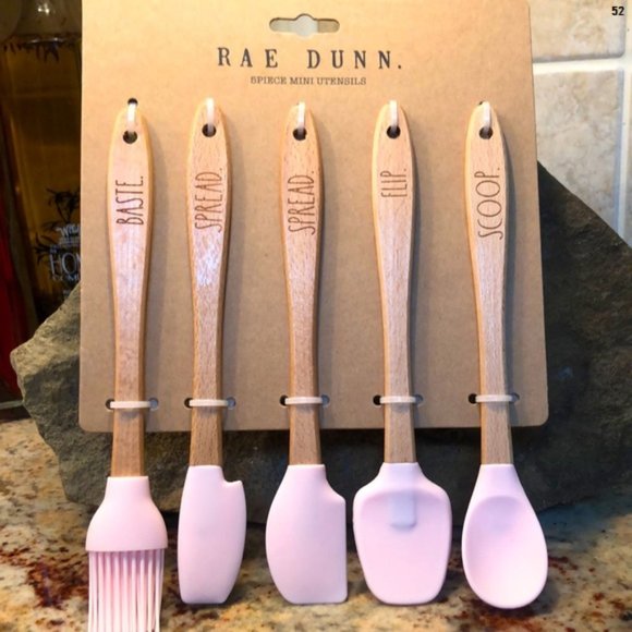 Rae Dunn Other - Rae Dunn 5 Piece Mini Utensil Set in Pastel Pink